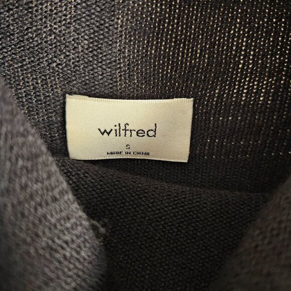 Wilfred Black 100% Merino Wool Mockneck Cyprie Sweater - Picture 6 of 9